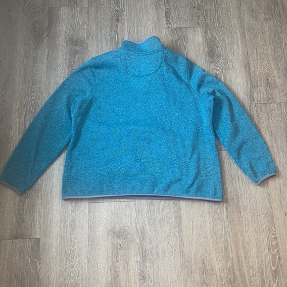 LL bean size 2x better sweater quarter button sweater in teal green pull over - Picture 6 of 6